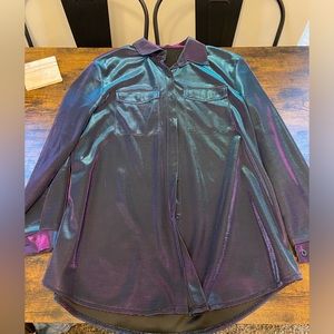 Iridescent Button Up